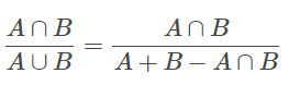 Jaccard係数の計算式